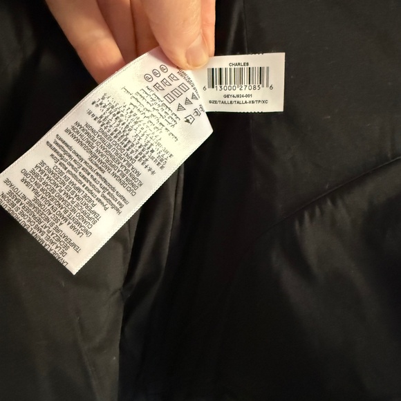 BCBG Maxazria Black Quilted Faux Leather Bomber JKT Coat Ruffle Peplum XS NWOT - Picture 9 of 14